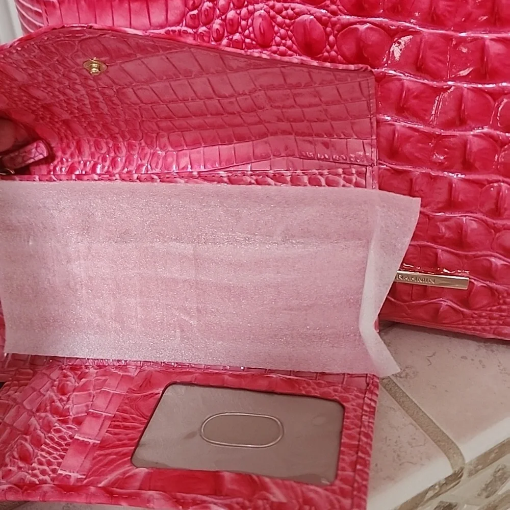 🛍🩷 BRAHMIN APRIL PINK COSMO TOTE & VERONICA WALLET 🩷🛍